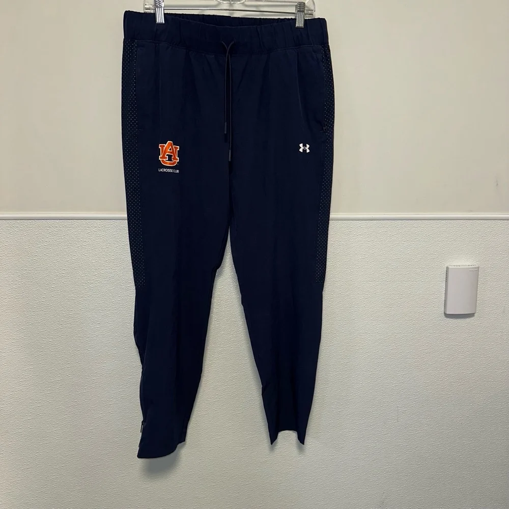 Women's Under Armour Jogger Pants Size L Navy Blue Auburn Lacrosse Club NWT NEW - Picture 9 of 14